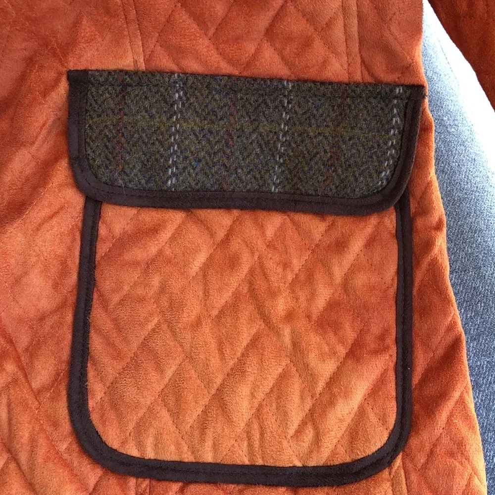 Like new! - TASHA POLIZZI Quilted & Wool Patch Snap Front Coat - Picture 5 of 11